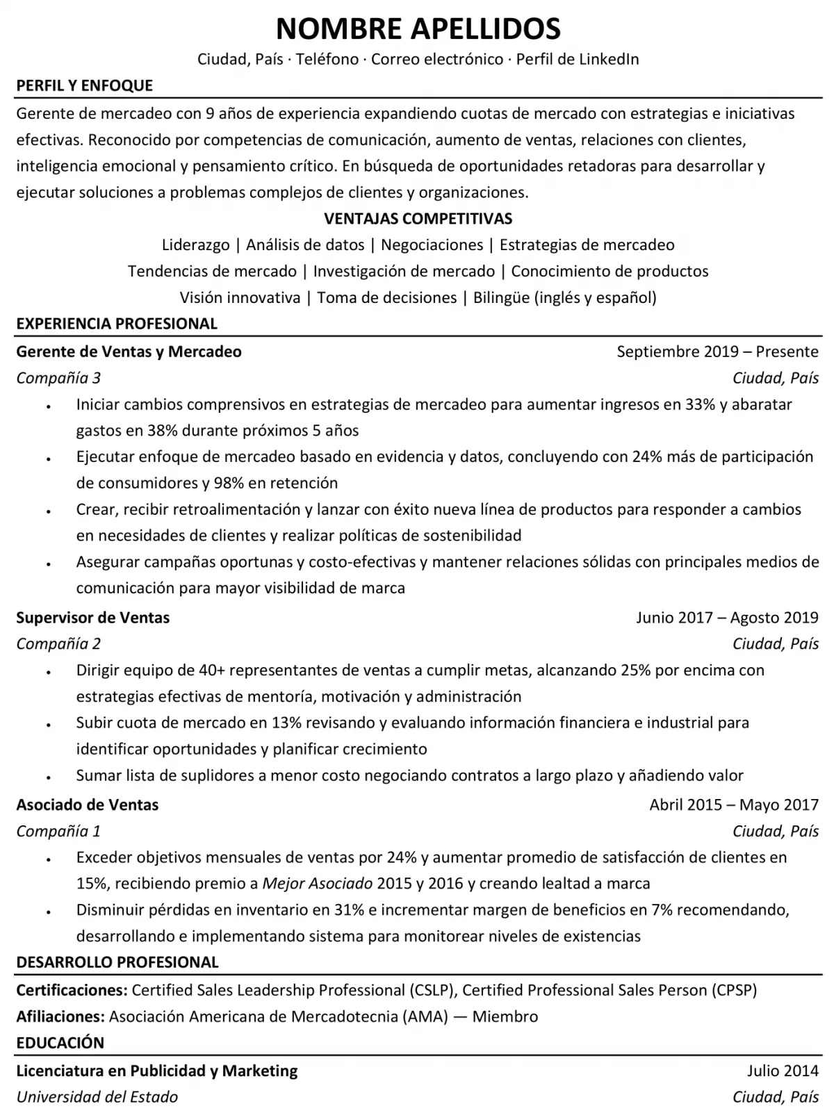 cv optimizado ATS